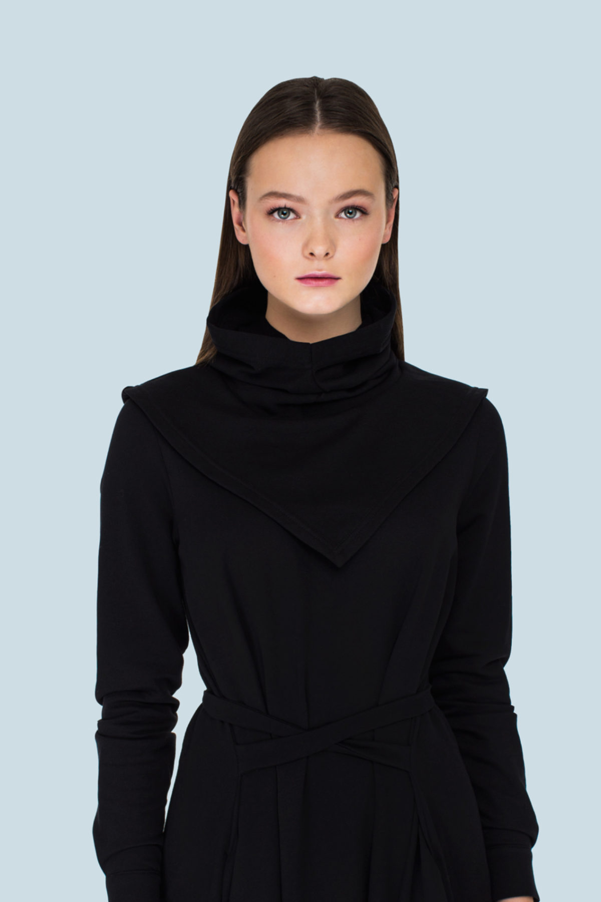 Black jersey balaclava hooded scarf by FINCH worldwide shipping